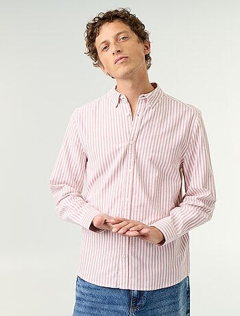 Chemise rayée avec col boutonné