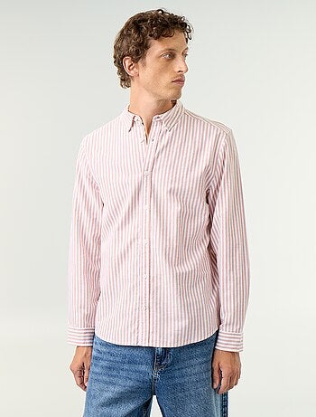 Chemise rayée avec col boutonné