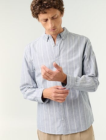 Chemise rayée avec col boutonné