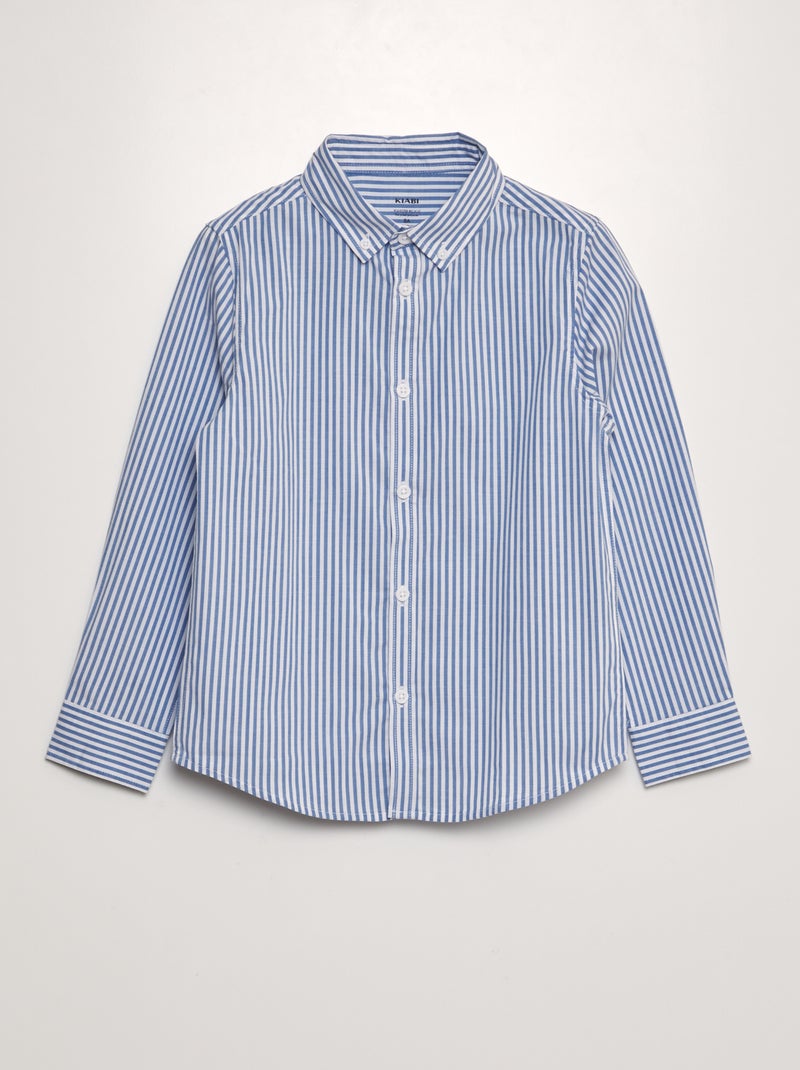 Chemise rayée Bleu - Kiabi