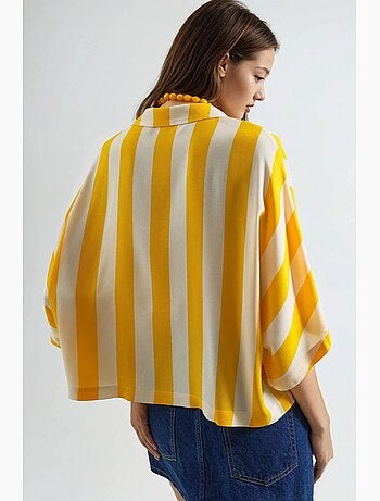 Chemise rayée boutonnée coupe décontractée busem