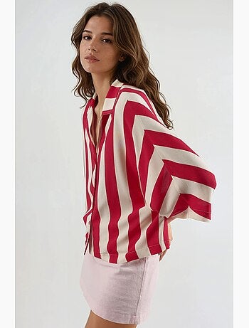 Chemise rayée boutonnée coupe décontractée busem