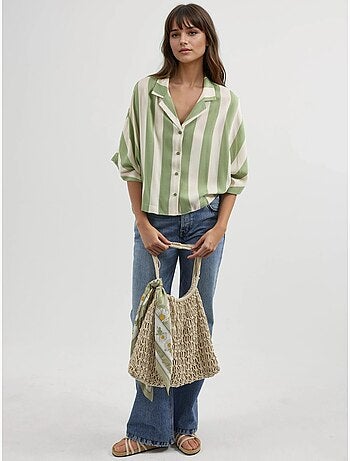 Chemise rayée boutonnée coupe décontractée busem