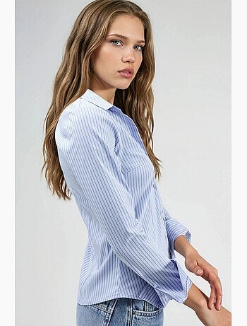 Chemise rayée cintrée à fermeture boutonnée hiccup