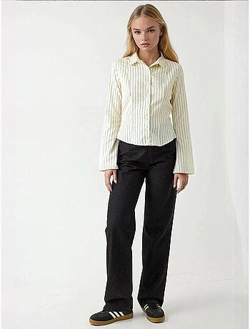 Chemise rayée coupe slim avec col chemise hiccup