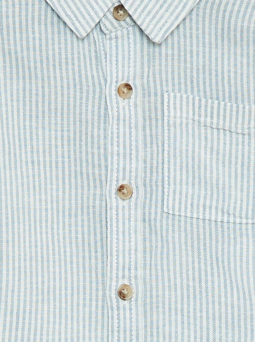 Chemise rayée en chambray - Kiabi