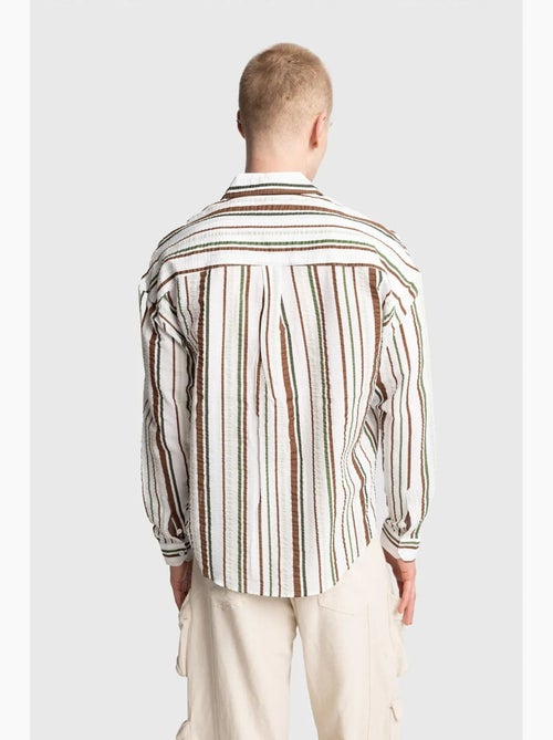 Chemise rayée en coton coupe décontractée giesto - Kiabi Chemise rayée en coton coupe décontractée giesto - Kiabi
