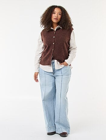 Chemise rayée en coton oxford