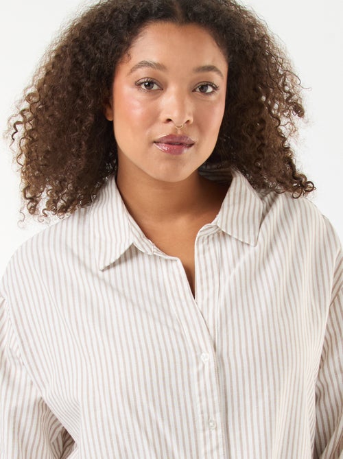 Chemise rayée en coton oxford - Kiabi Chemise rayée en coton oxford - Kiabi
