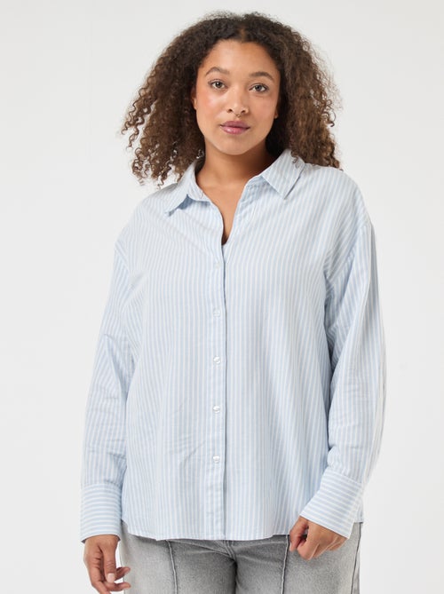 Chemise rayée en coton oxford - Kiabi Chemise rayée en coton oxford - Kiabi