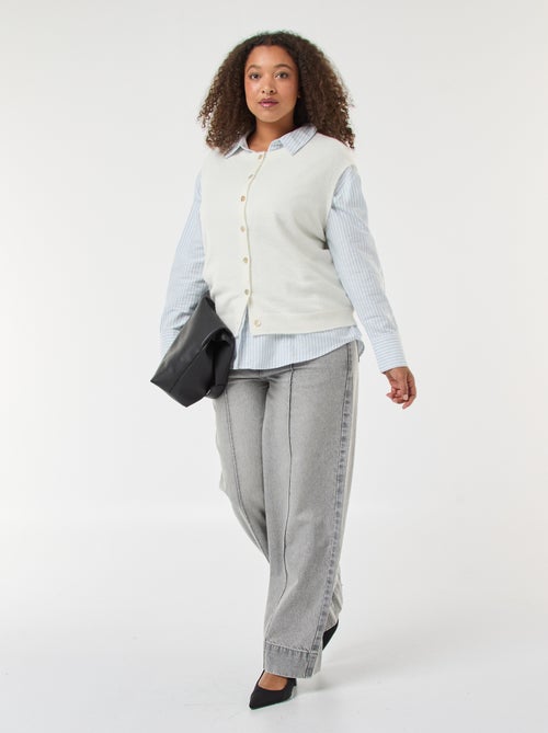 Chemise rayée en coton oxford - Kiabi Chemise rayée en coton oxford - Kiabi