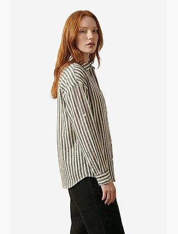 Chemise rayée en popeline de coton my fashion