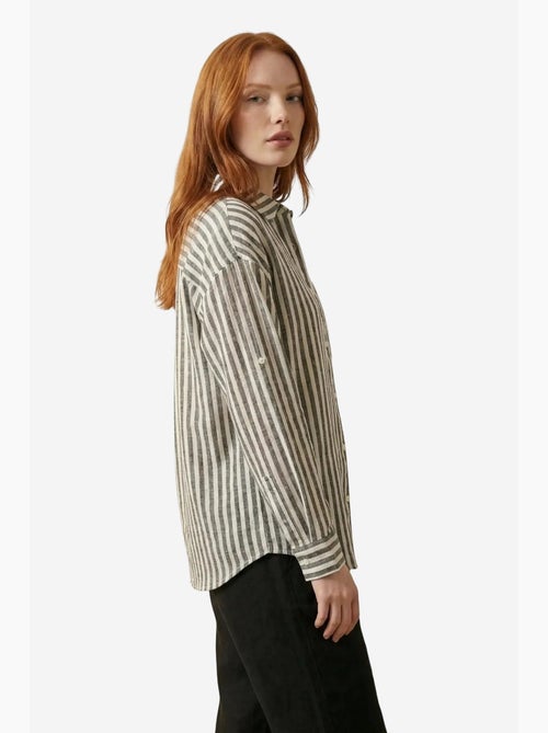 Chemise rayée en popeline de coton my fashion - Kiabi