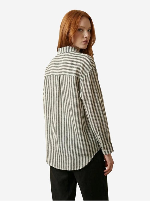 Chemise rayée en popeline de coton my fashion - Kiabi