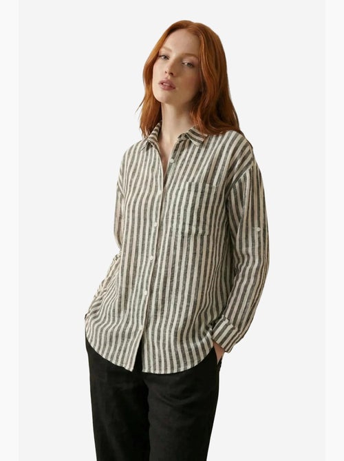 Chemise rayée en popeline de coton my fashion - Kiabi