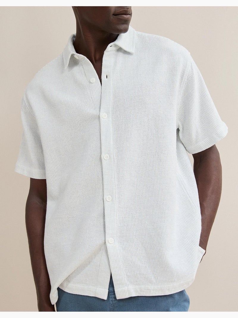 Chemise rayée, mo fashion Bleu - Kiabi