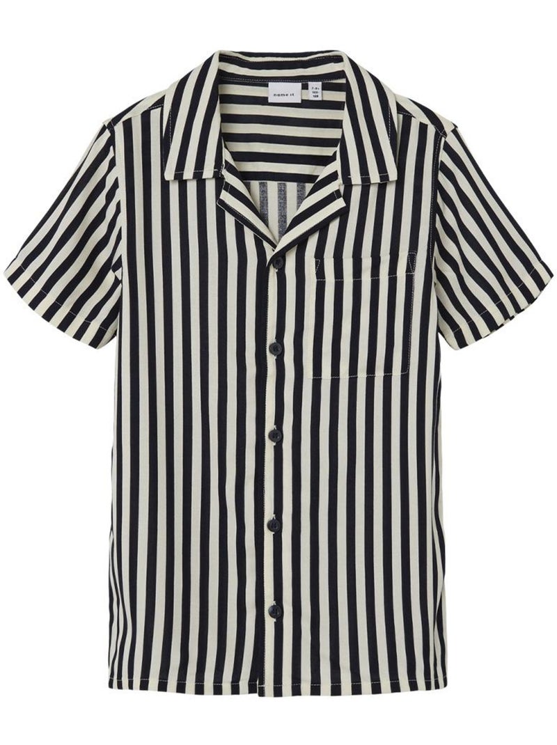 Chemise Rayures Garçon Name it Noir - Kiabi
