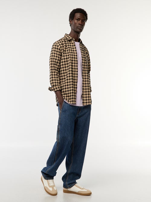 Chemise regular à carreaux - Kiabi