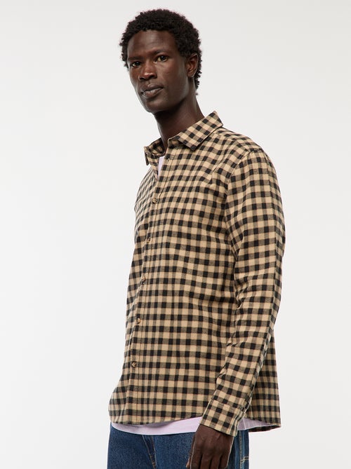 Chemise regular à carreaux - Kiabi