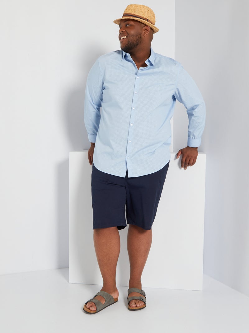 Chemise regular avec motifs fantaisie Bleu - Kiabi