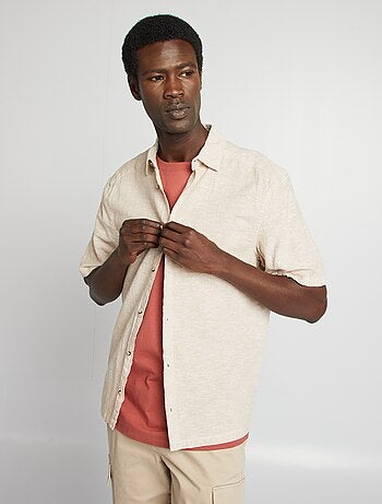 Chemise regular en lin mélangé
