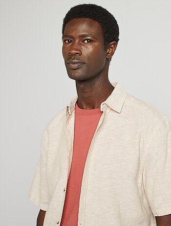 Chemise regular en lin mélangé