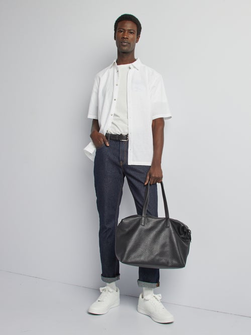 Chemise regular en lin mélangé - Kiabi