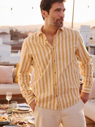 Chemise regular en lin mélangé