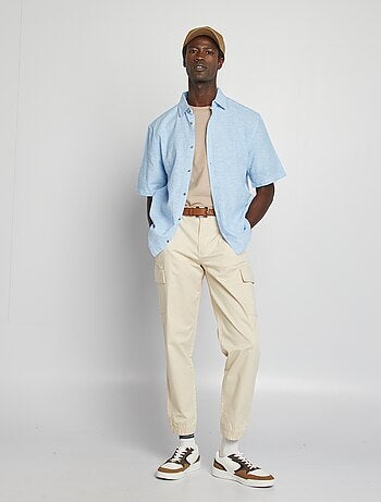 Chemise regular en lin mélangé