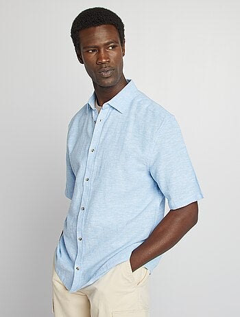 Chemise regular en lin mélangé