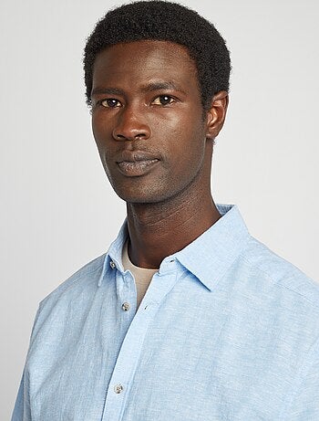 Chemise regular en lin mélangé