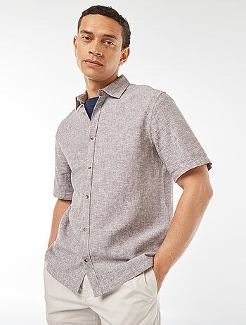 Chemise regular en lin mélangé