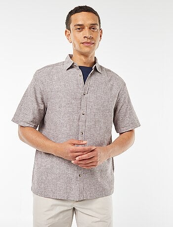 Chemise regular en lin mélangé