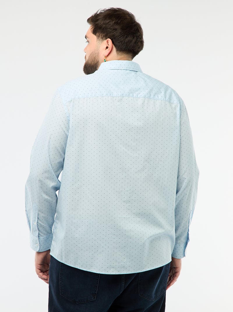 Chemise regular fit / coupe droite à motif Bleu - Kiabi