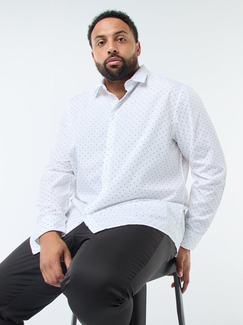 Chemise regular fit imprimée Blanc - Kiabi