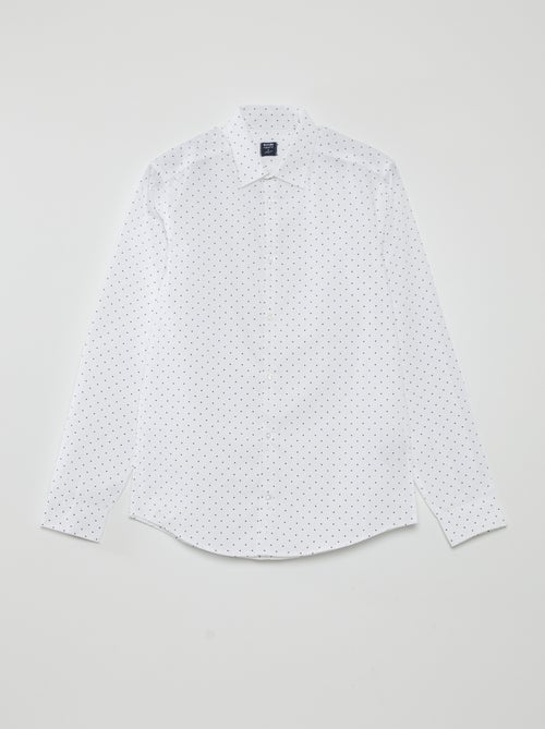 Chemise regular imprimé pois - Kiabi