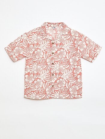 Chemise regular manches courtes en coton