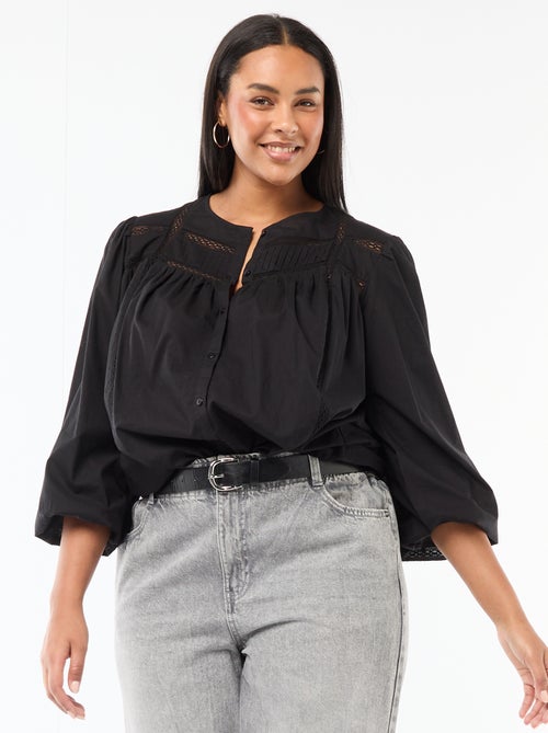 Chemise romantique en coton - Kiabi