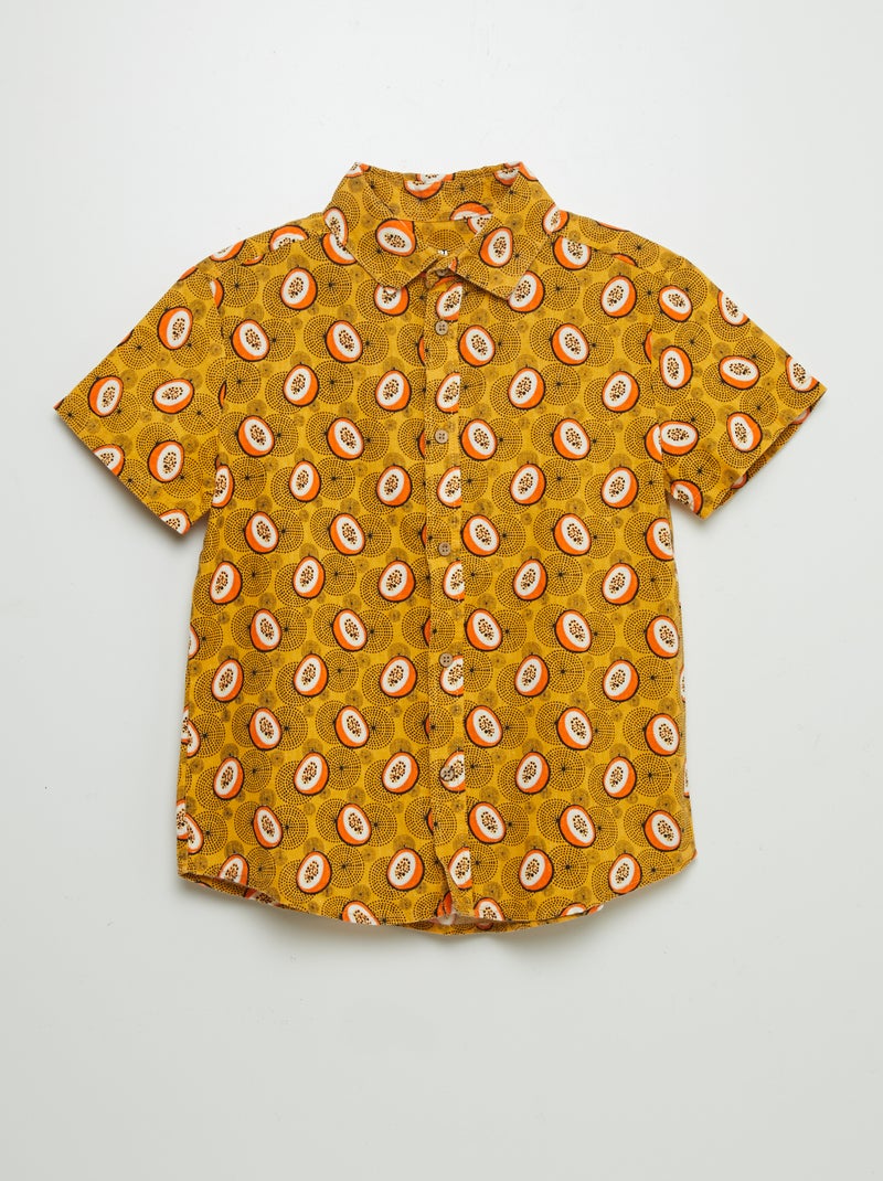 Chemise sans manche en lin mélangé Jaune - Kiabi