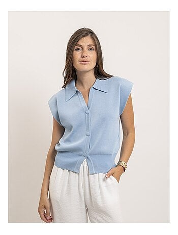 Chemise sans manches col polo farda