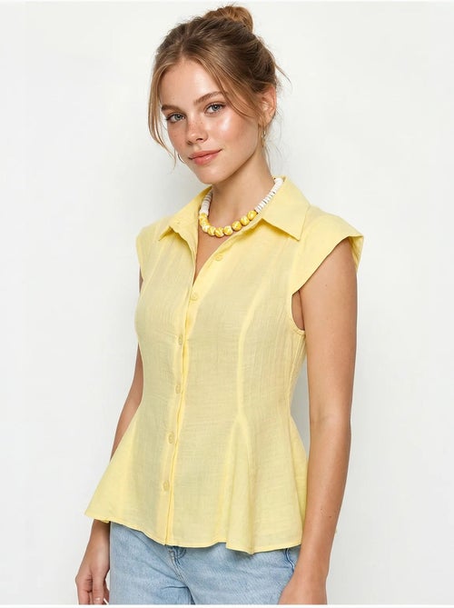 Chemise sans manches en coton, coupe ajustée lucci - Kiabi Chemise sans manches en coton, coupe ajustée lucci - Kiabi