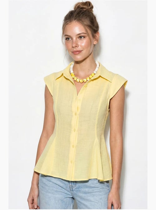 Chemise sans manches en coton, coupe ajustée lucci - Kiabi Chemise sans manches en coton, coupe ajustée lucci - Kiabi