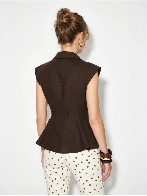 Chemise sans manches en coton, coupe ajustée lucci - Kiabi