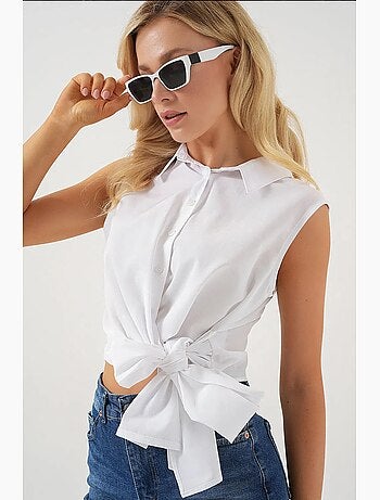 Chemise sans manches nouée devant bdart