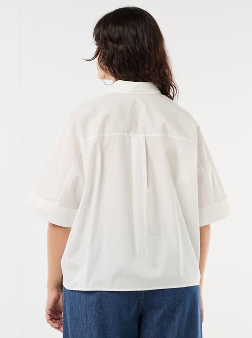 Chemise satinée avec boutons étoile de mer - Kiabi