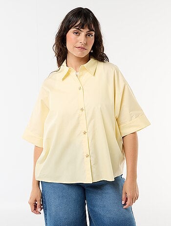 Chemise satinée avec boutons étoile de mer