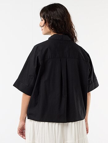 Chemise satinée avec boutons étoile de mer