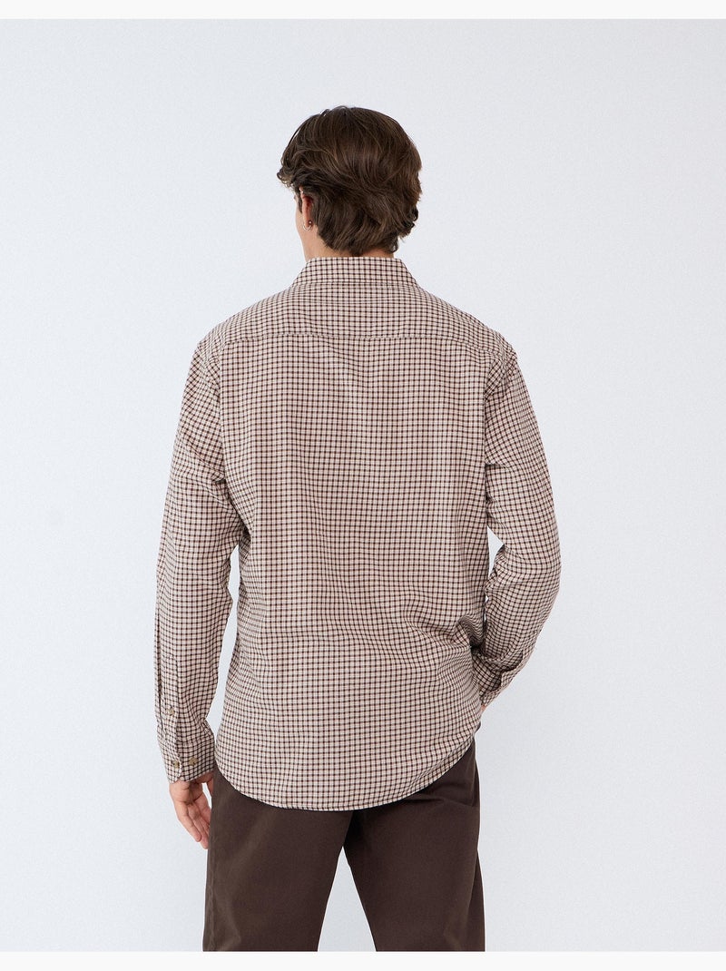 Chemise slim avec motif, mo fashion Beige - Kiabi