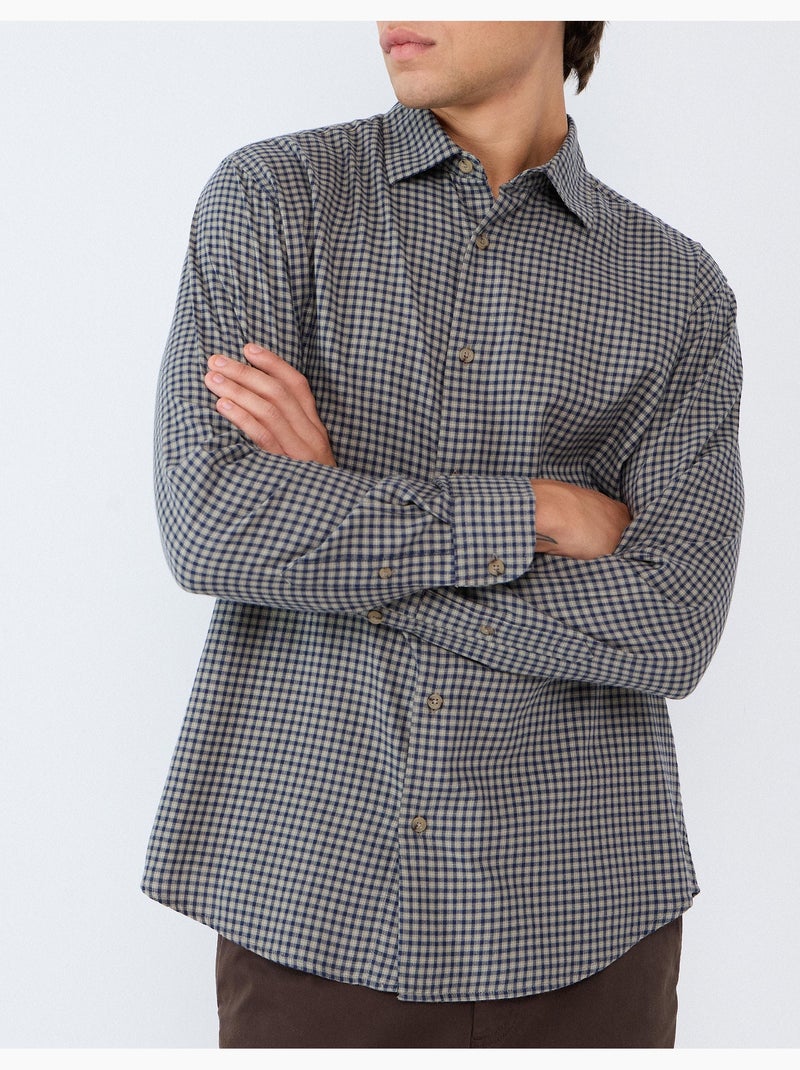 Chemise slim avec motif, mo fashion Vert - Kiabi