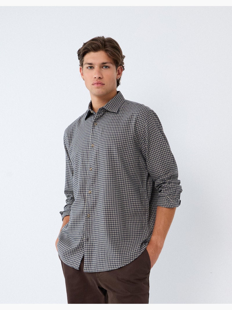 Chemise slim avec motif, mo fashion Vert - Kiabi